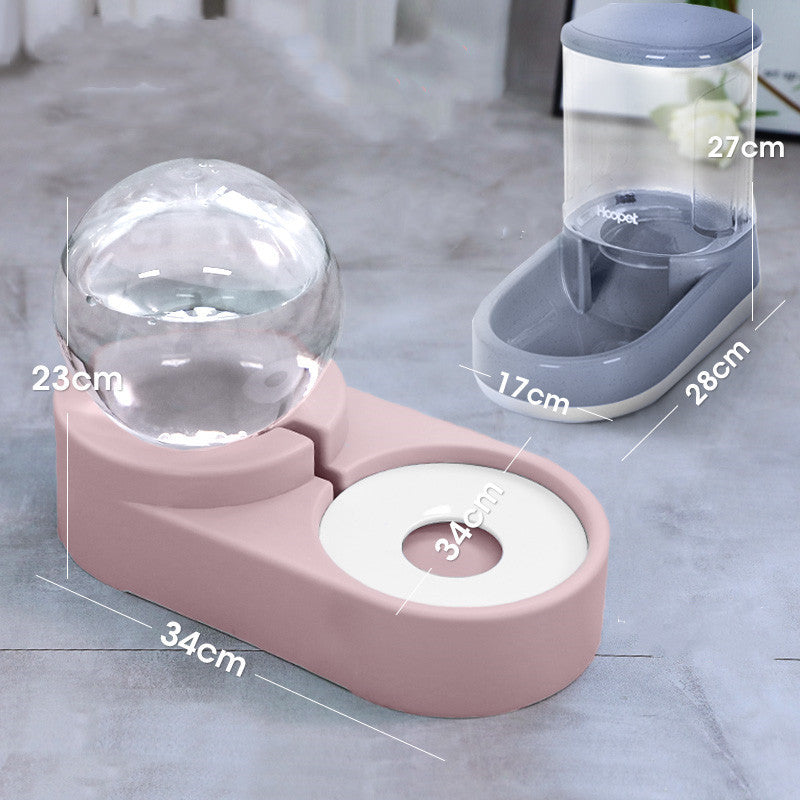 New Bubble Ball Pet Dog Bowls Fountain Cat Food Automatic Feeder 1.8L For Kitten Water Drinking Bowl Feeding Container