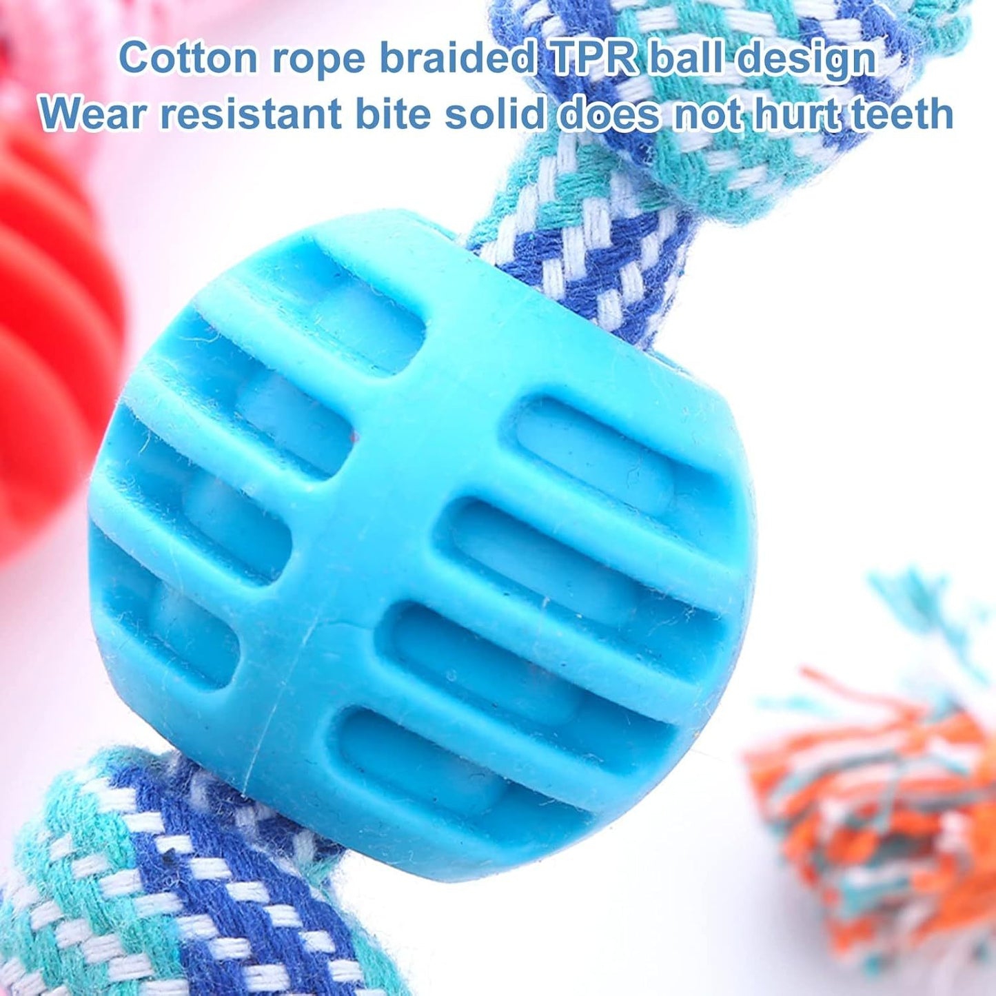 Chew Toys Molar Toy Cute Dog Toys With Ropes Chew Toys Dog Soft Durable Dog Chew Toys Cleaning Teeth And Protects Oral Health Blue